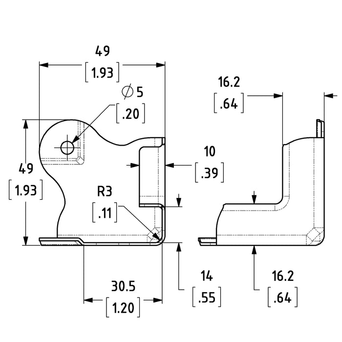 Penn Elcom - C0675/30 - Wrap-Around Corner for Slam-Lid System