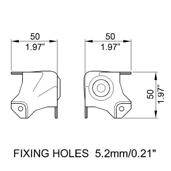 Penn Elcom - C1081/01Z - Medium Female Stacking Ball Corner With 30mm Offset