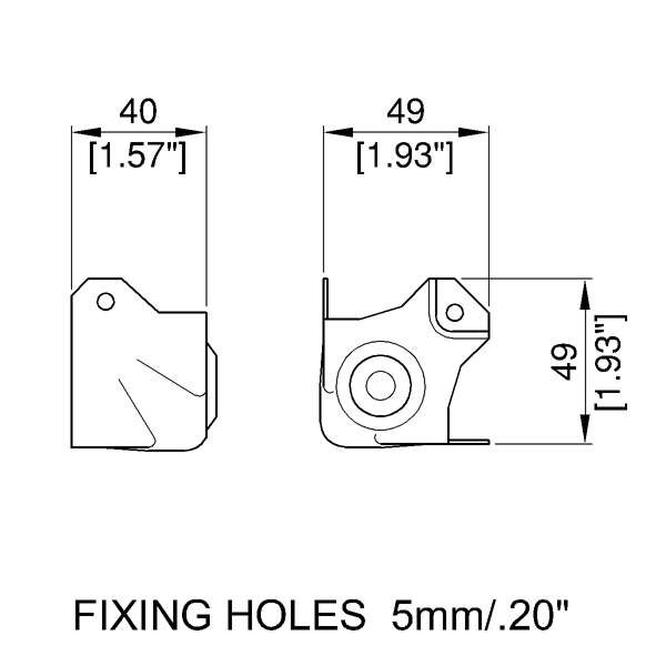 Penn Elcom - C1082/01 - Brace Ball Corner - Offset.