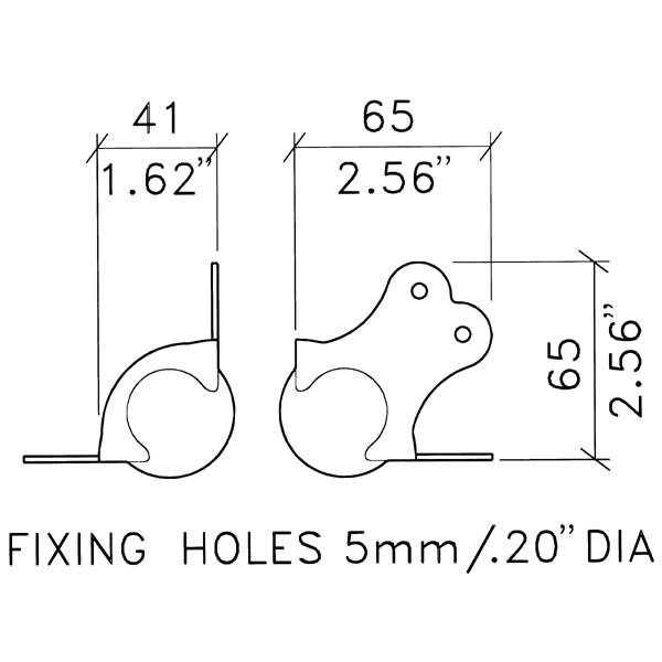 Penn Elcom - C1395Z - Large 2 Leg Ball Corner with Radius Cut-Out.