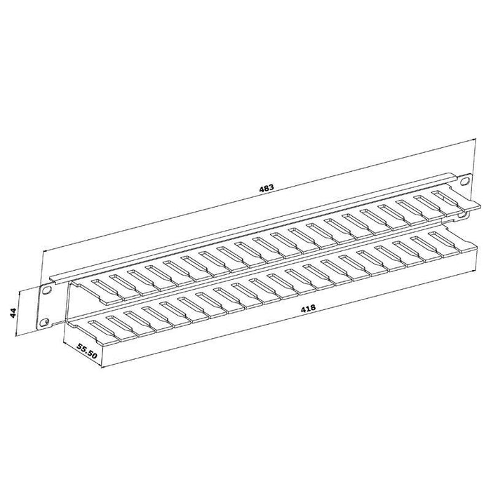 Penn Elcom - CMP-SD - 1U Cable Management