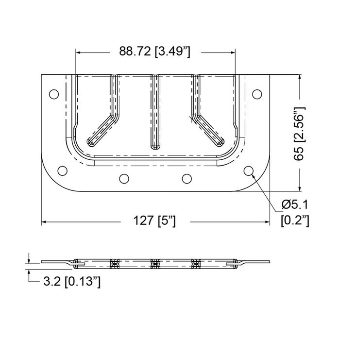 Penn Elcom - D053010CMZ - Cable Feed Through Dish.