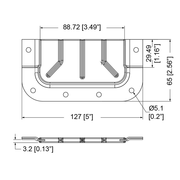 Penn Elcom - D053710CMZ - Cable Feed Through Dish With Offset.