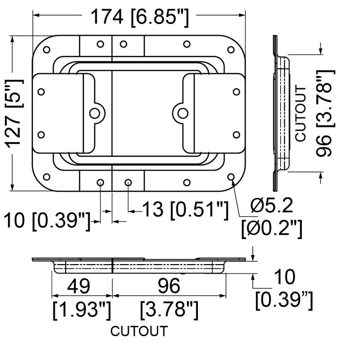 Penn Elcom - D0559Z - Lid Stay With 22mm Offset.