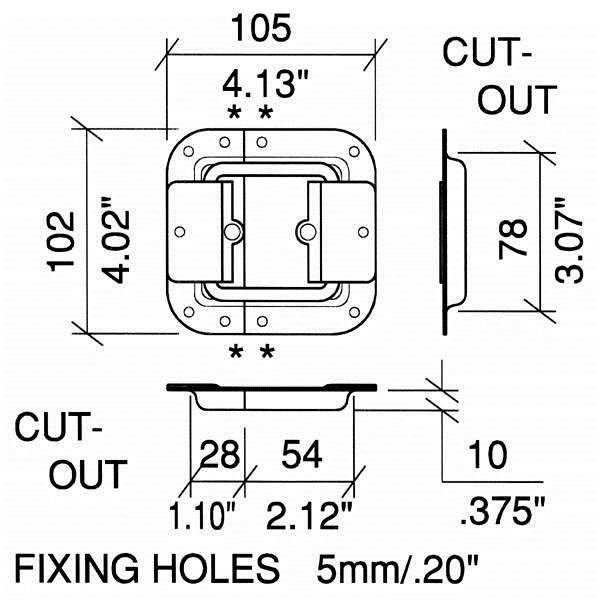 Penn Elcom - D0593Z - Lid Stay in 10mm Deep Dish