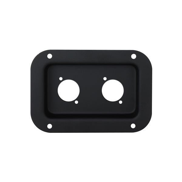 Penn Elcom - D0604K - Dish Punched for 2 x D-Series Connectors - Black