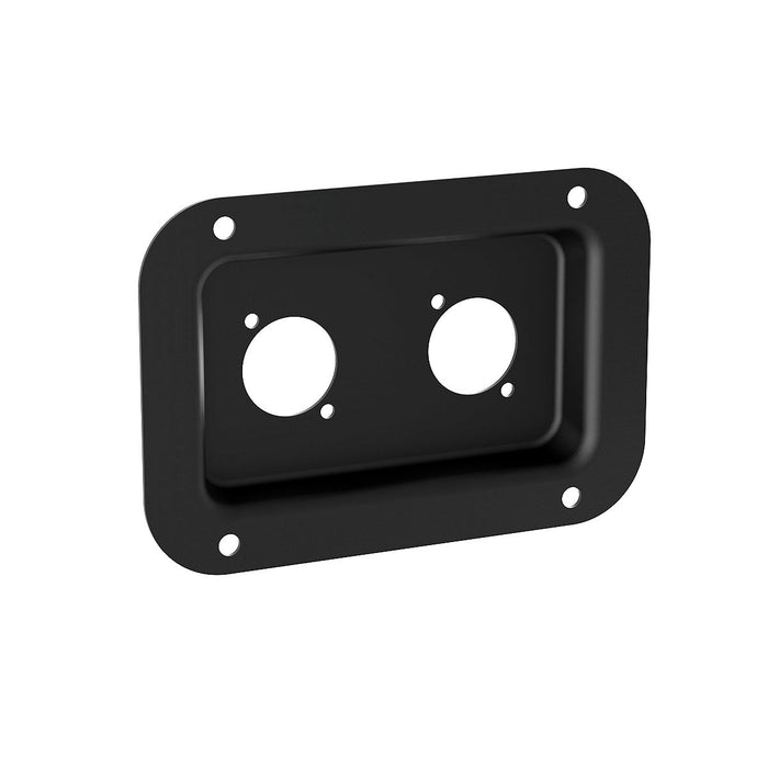 Penn Elcom - D0604K - Dish Punched for 2 x D-Series Connectors - Black