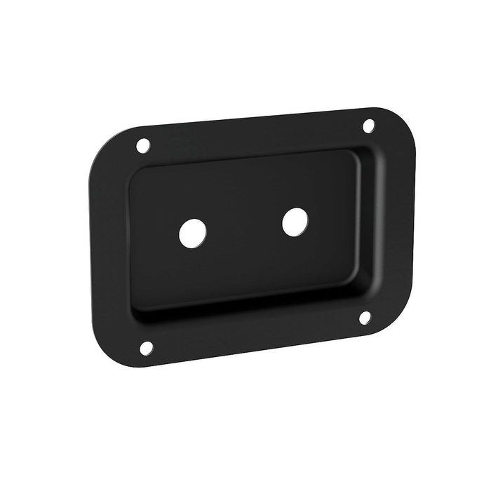 Penn Elcom - D0607K - Medium Dish Punched for 2 X Jacks Connectors - Black