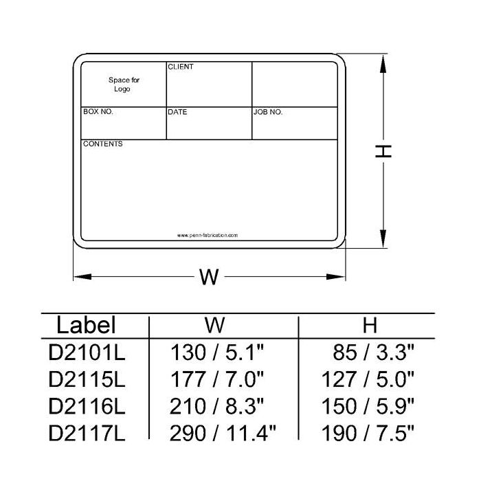 Penn Elcom - D2117L - Label For D2117.