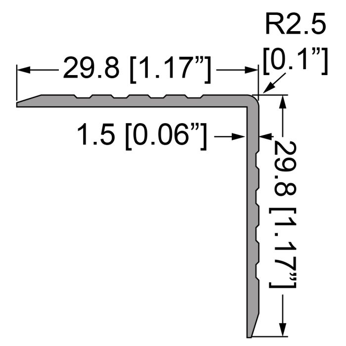 Penn Elcom - E0775 - Single Angle Extrusion - 29.8mm