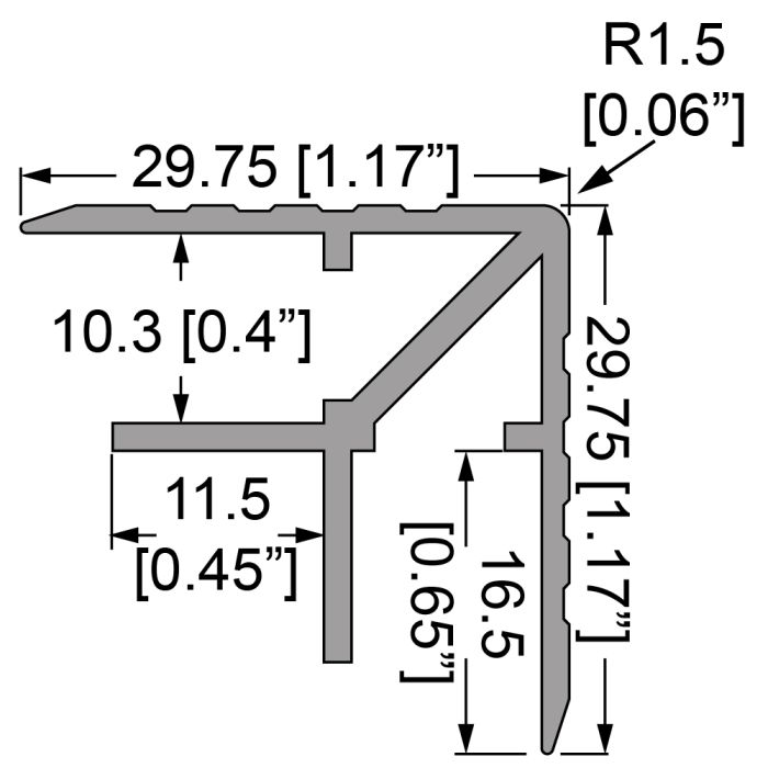 Penn Elcom - E0875 - Double Angle Extrusion - 30mm x 30mm For 9mm Panels - Sold as a 4M Length.