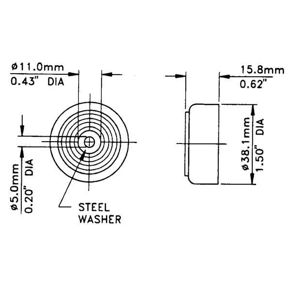 Penn Elcom - F1556 - Medium Plastic Foot.