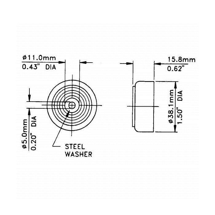 Penn Elcom - F1558 - Medium Rubber Foot