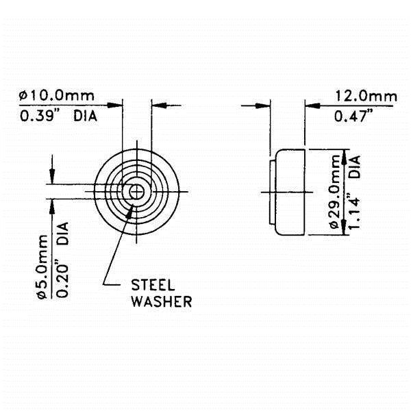 Penn Elcom - F1633 - Medium Rubber Foot