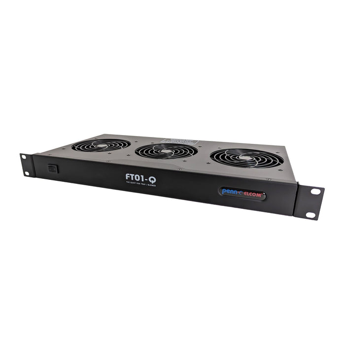 Penn Elcom - FT01-Q - Quiet and versatile Rack Fan Unit. Easy switch from a 1U fan tray to a 6U blower.