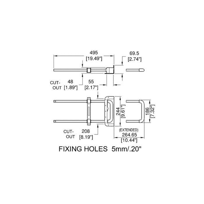 Penn Elcom - H2000 - Recessed Pull-Out Handle.