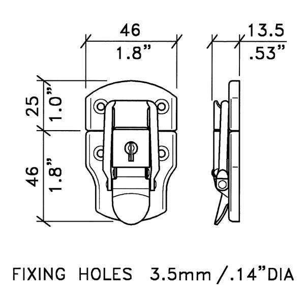 Penn Elcom - L0953N - Lockable Draw Latch