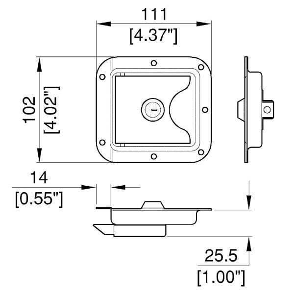 Penn Elcom - L1068Z - Medium Lockable Slam Latch.