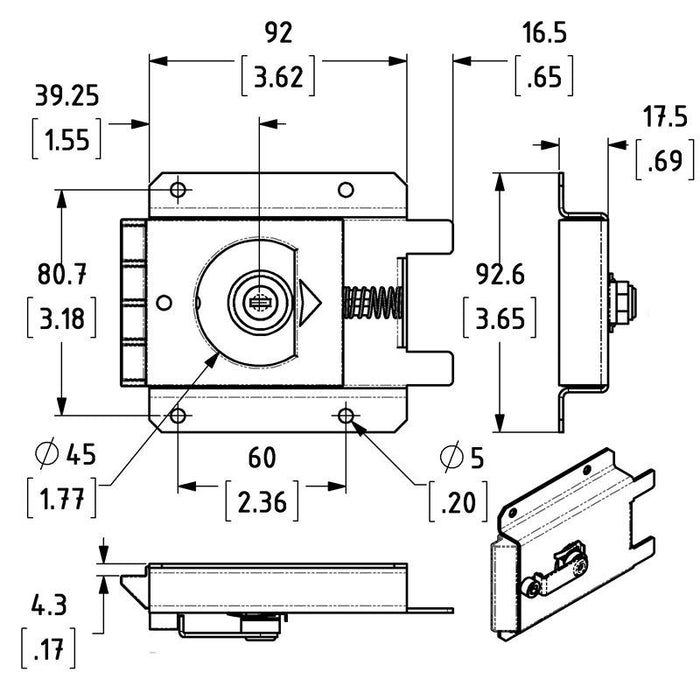 Penn Elcom - L2472 - Slam Latch For Slam Lid System - Lockable