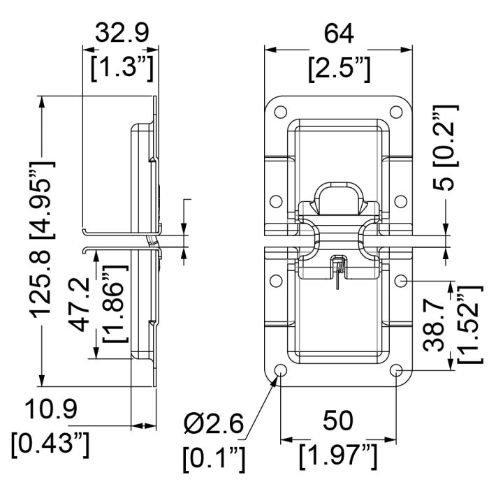 Penn Elcom - L3000-7 - Interlocking Case Stacking Latch