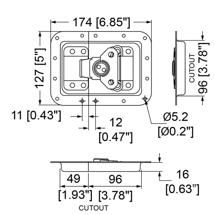 Penn Elcom - L944/530MOL - Split to Hole Centre 10mm