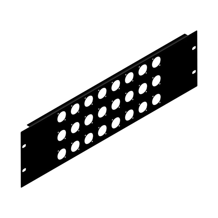 Penn Elcom - R1269/3UK/24 - Punched Panel for 24 x D-Series Connectors