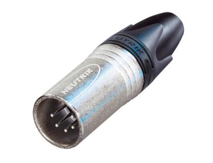 Neutrik - NC5MXX - 5 pole male cable connector with Nickel housing and silver contacts.